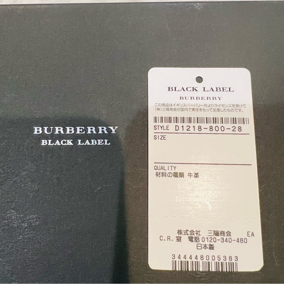 Burberry Black Label Navy Blue Leather Zip Around Long Unisex Wallet - Picture 14 of 14